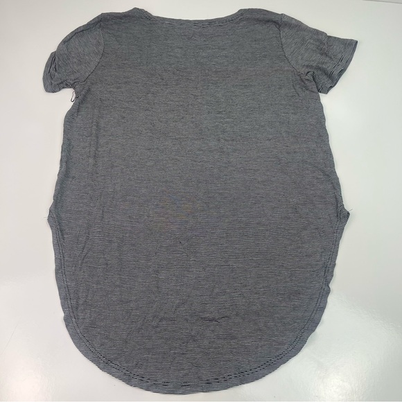 Nordstrom Halogen Leisure Wear Oversized Top Striped Heathered Grey Sz XS - Picture 3 of 7